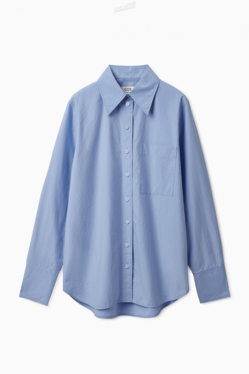 COS Oversized Tailored Shirt Women's Shirts & Blouses White | DC19-Q0OS