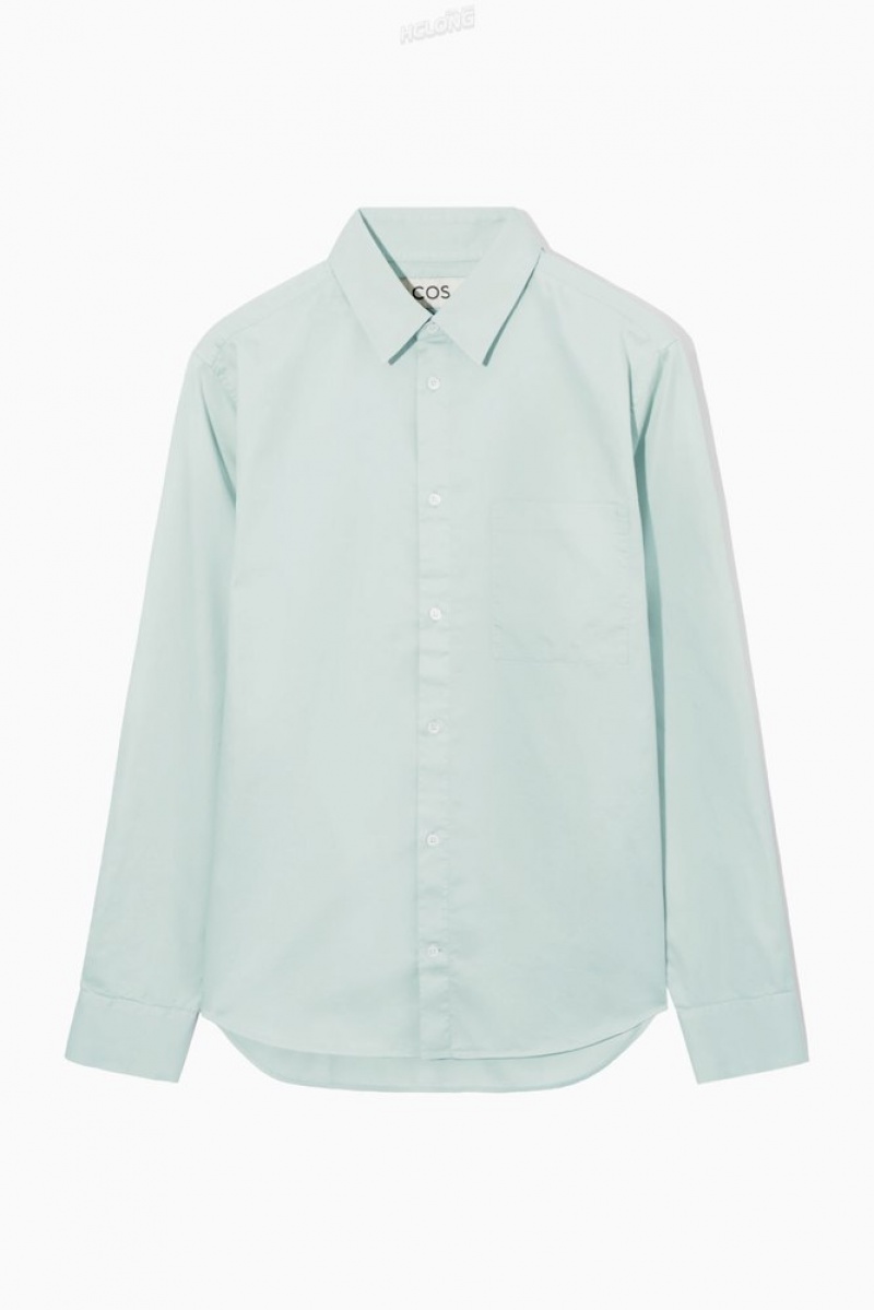 COS Patch-Pocket Shirt - Regular Men's Shirts White | BD10-G4LD