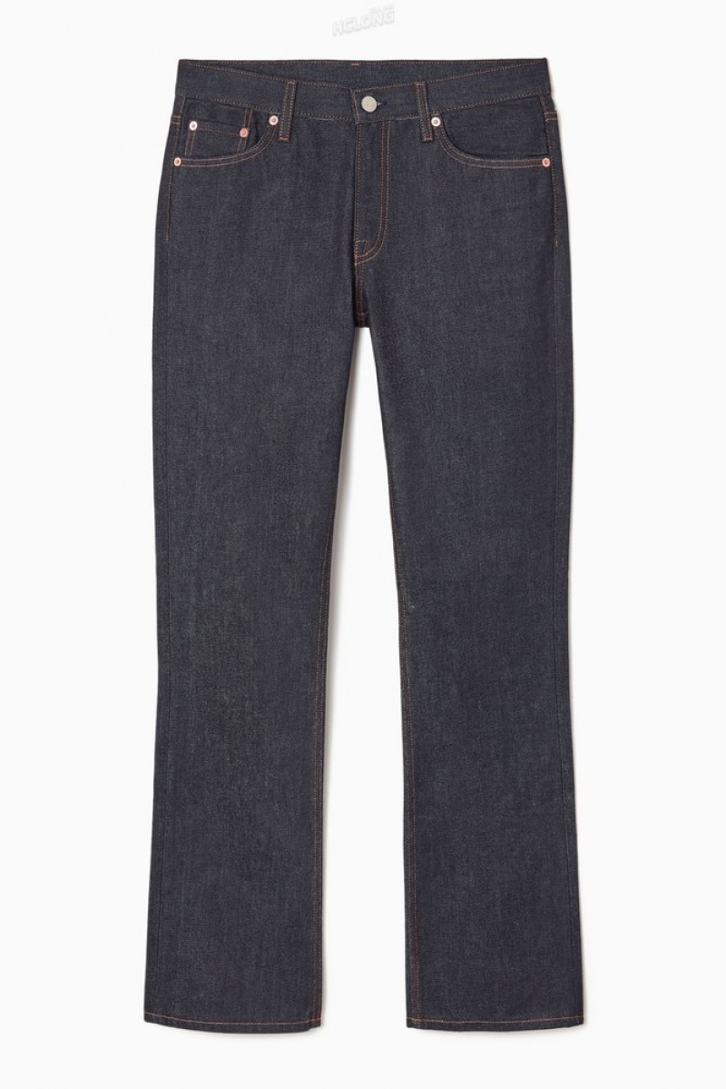 COS Pipe Jeans - Bootcut Women's Jeans Raw Indigo | FT04-E4BI