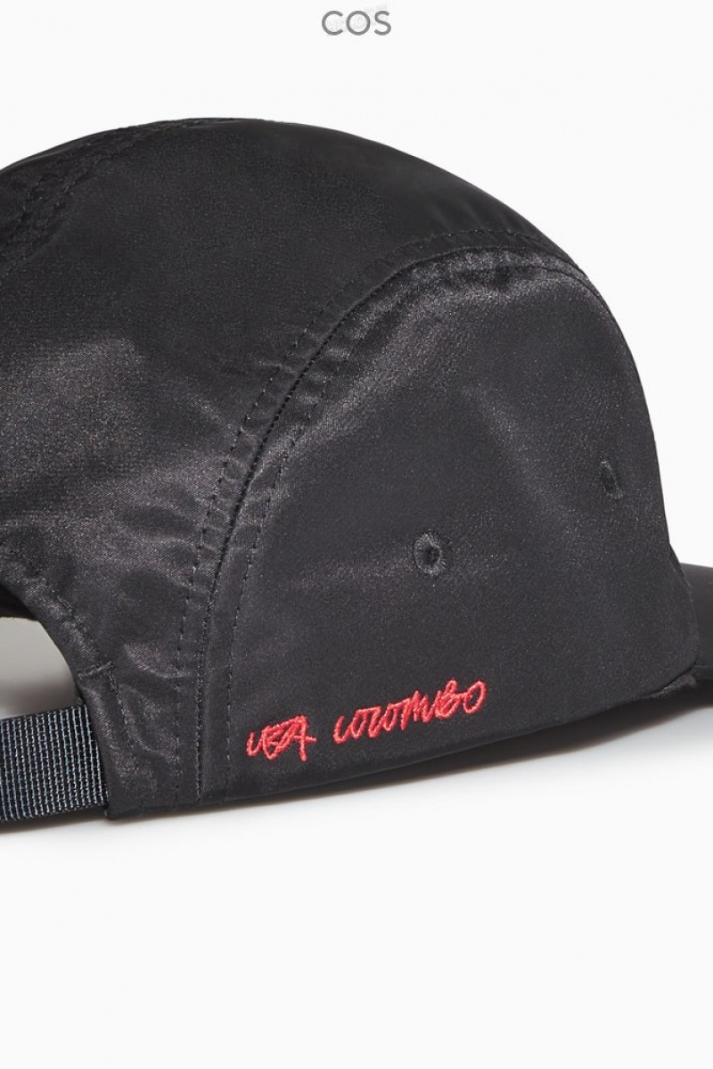 COS Printed Baseball Cap Men's Hats Black | QS15-K2GB