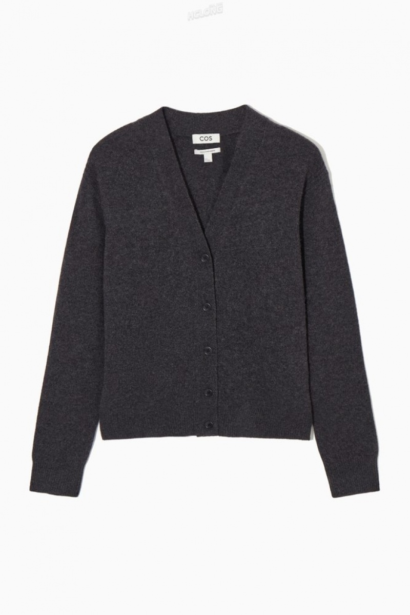 COS Pure Cashmere Cardigan Women's Sweaters & Cardigans Black | IB79-T2ER