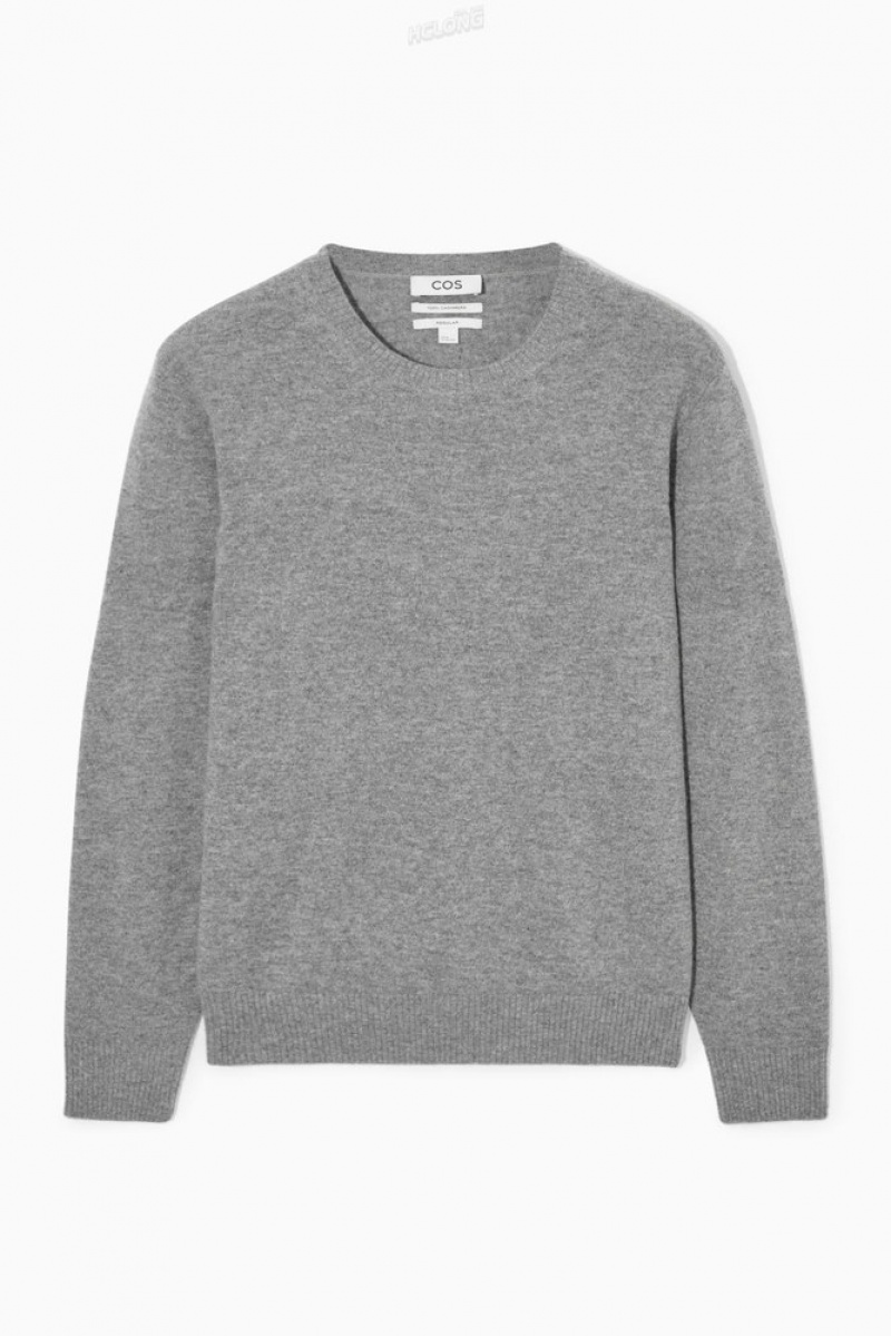 COS Pure Cashmere Jumper Men's Knitwear Navy | YK60-Z8IR