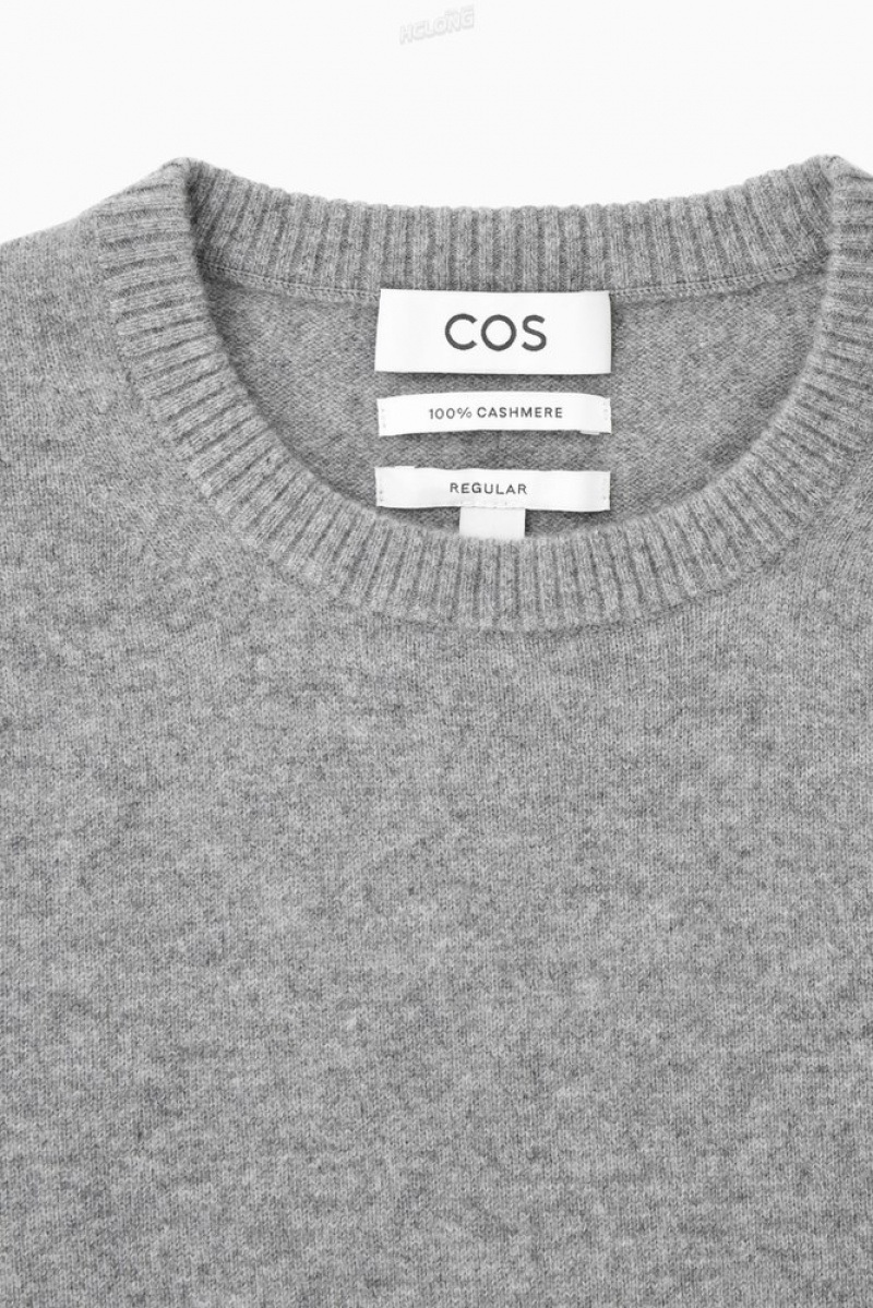 COS Pure Cashmere Jumper Men's Knitwear Navy | YK60-Z8IR