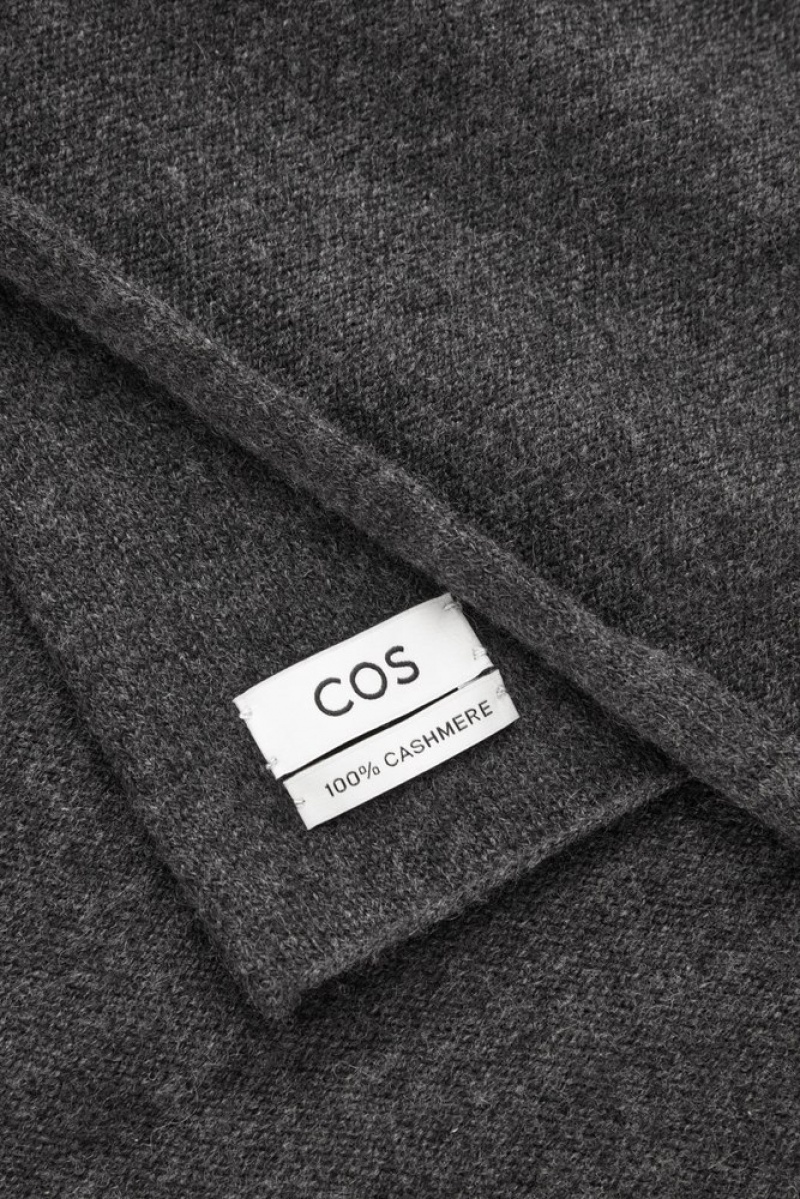 COS Pure Cashmere Scarf Women's Scarves Black | RI22-J1RT