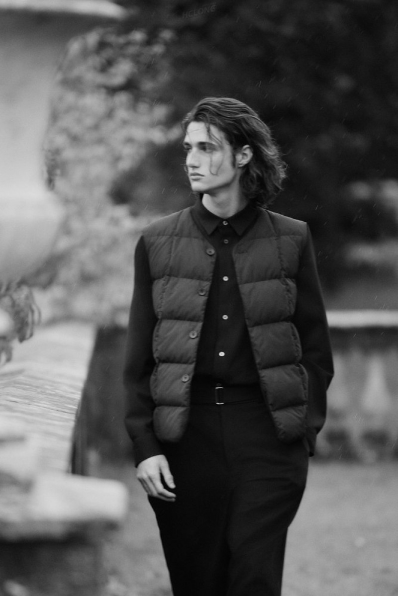 COS Quilted Padded Liner Vest Men's Coats & Jackets Black | TI32-W3GQ