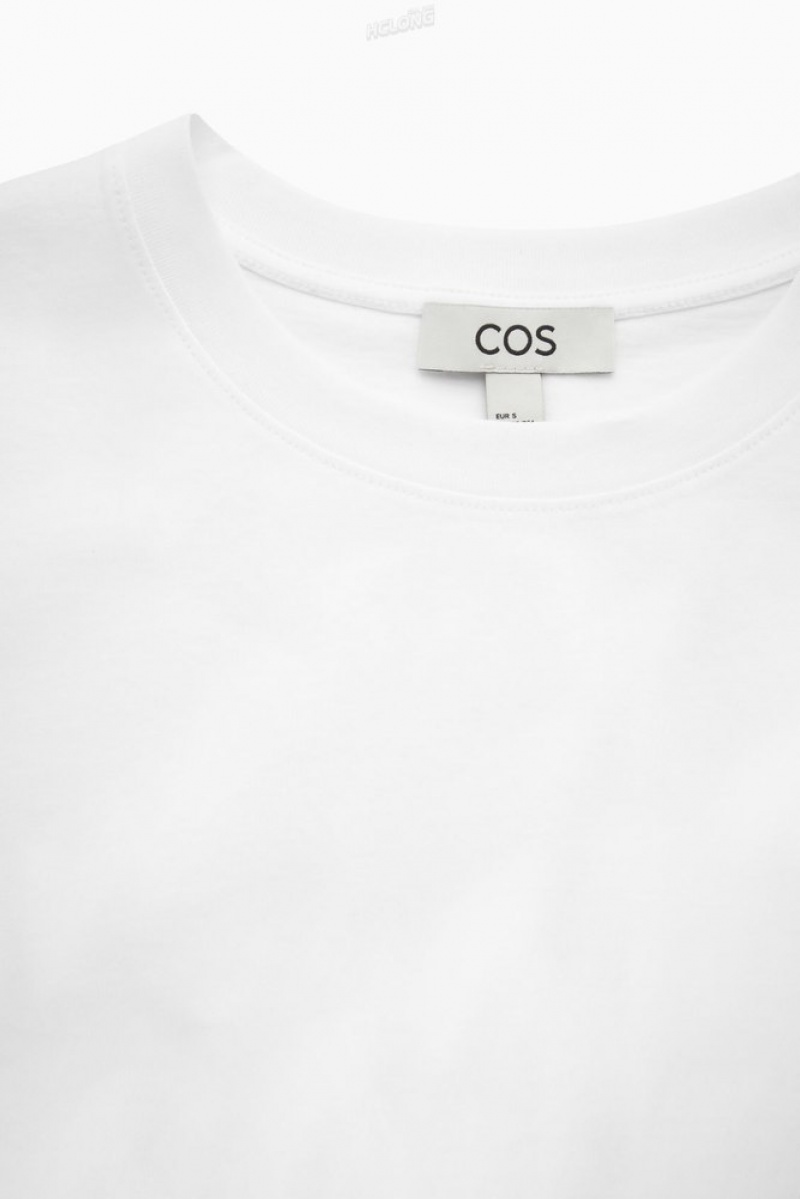 COS Regular Fit T-Shirt Women's T-shirts White | IB26-M8GI