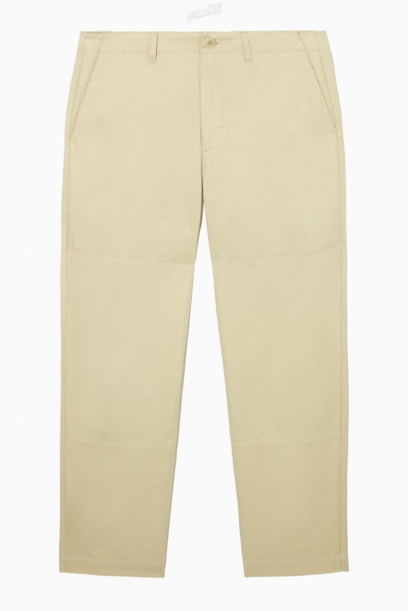 COS Relaxed-Fit Utility Trousers Men\'s Pants Light Beige | KY52-K8QU