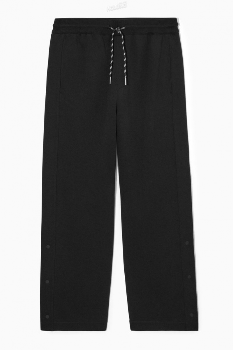 COS Relaxed Scuba Joggers Men's Suit Trousers Black | TS39-F9TO