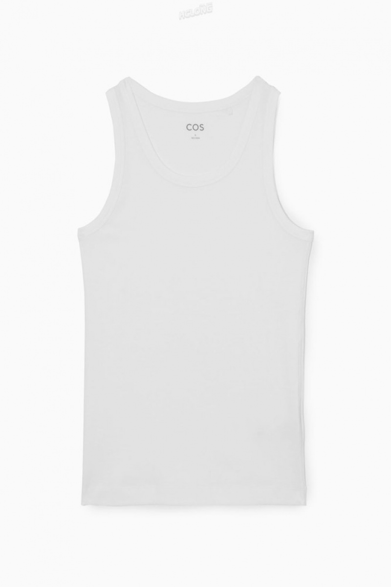 COS Ribbed Tank Top Women's Tops Black | NS95-T7OD