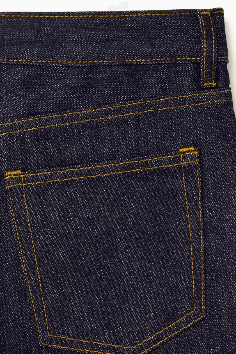 COS Rider Jeans - Wide Men's Jeans Indigo | KD02-O6NG