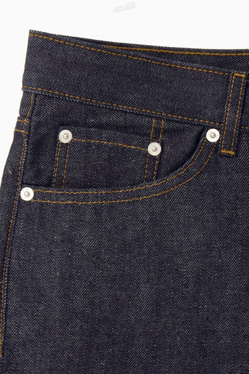 COS Rider Jeans - Wide Men's Jeans Indigo | KD02-O6NG