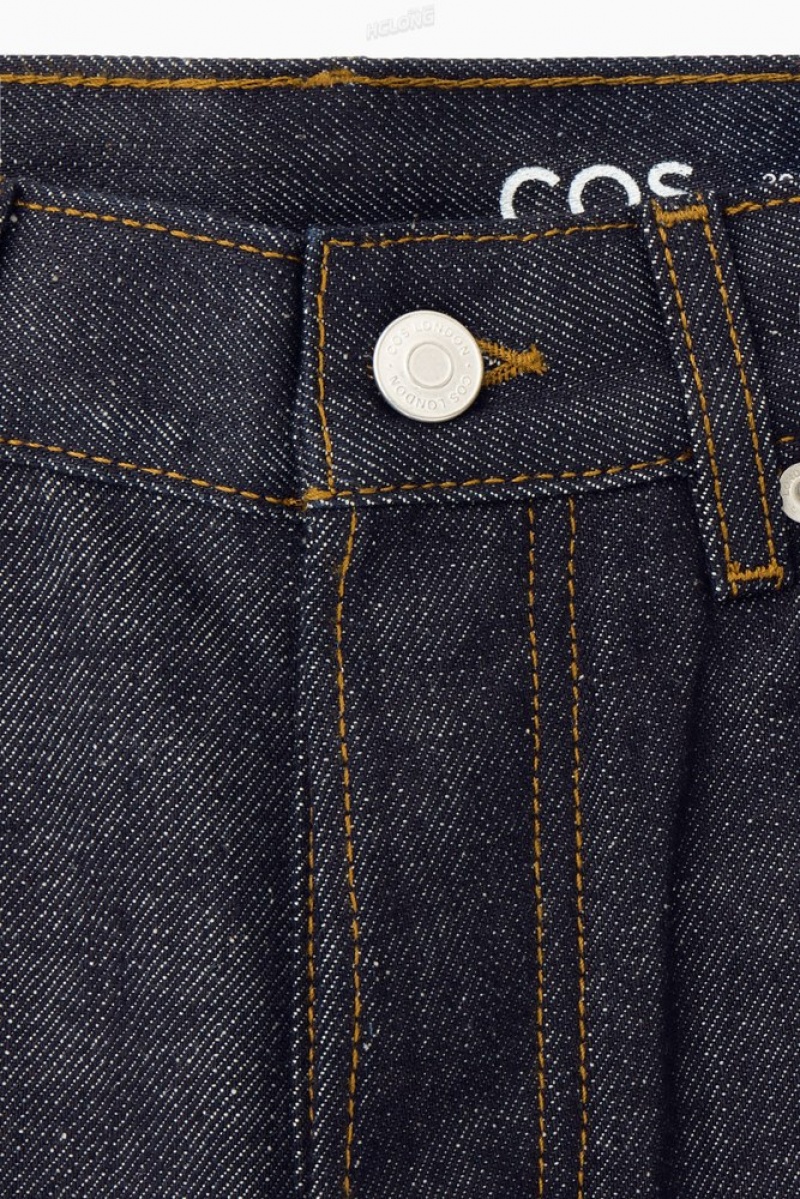 COS Rider Jeans - Wide Men's Jeans Indigo | KD02-O6NG