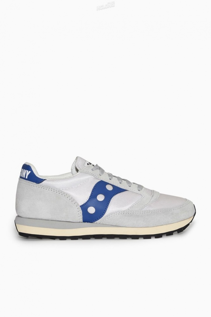 COS Saucony Jazz 81 Trainers Men's Sneakers Grey / Bright Blue | YZ10-Z2HH