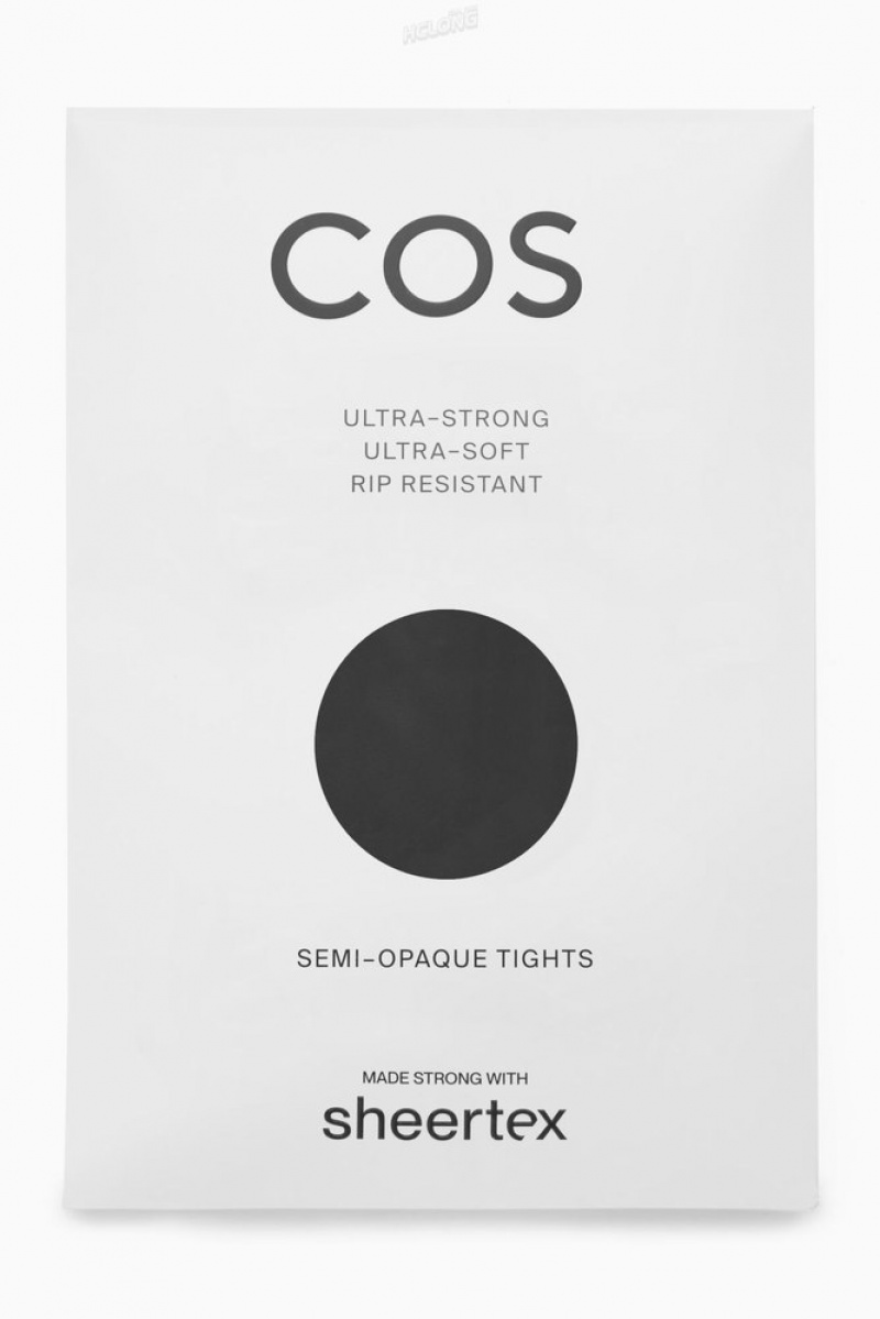 COS Sheertex Semi-Opaque Tights Women's Tights Black | RK70-B7ZI