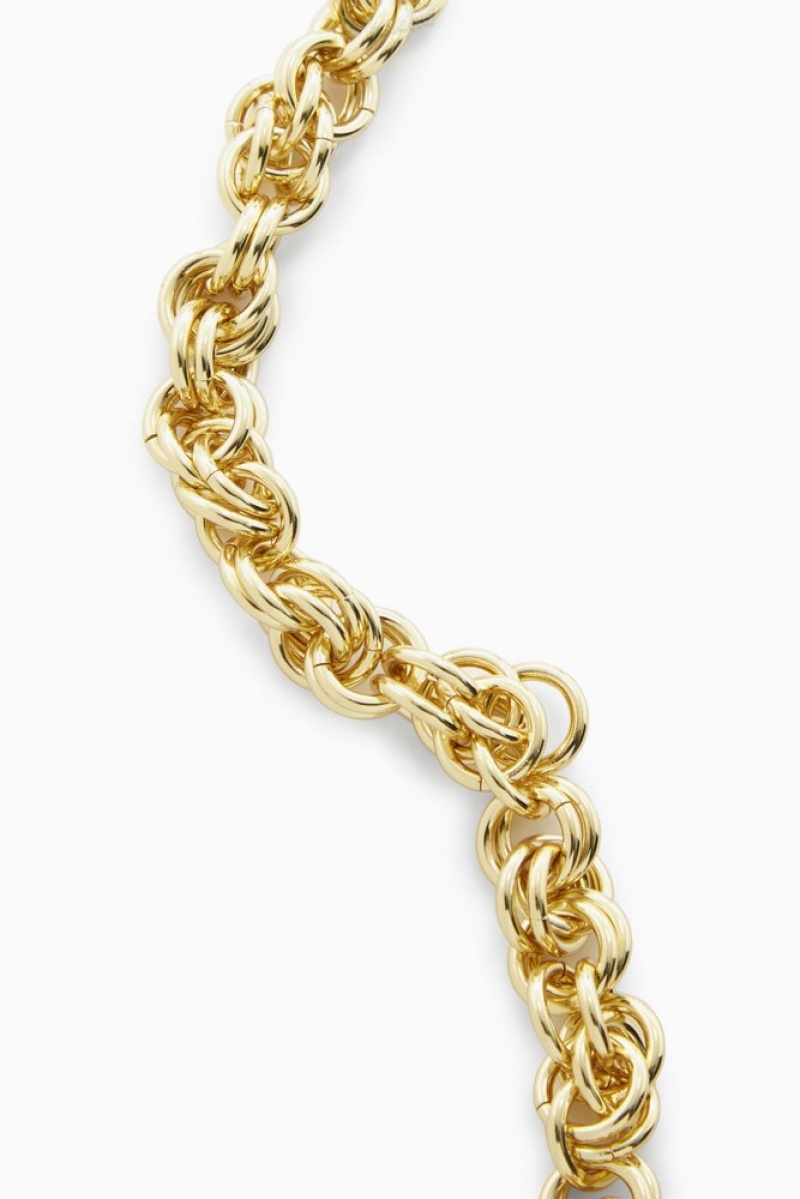 COS Short Rope Chain Necklace Women's Jewelry & Jewellery Gold | ZL81-S8LM