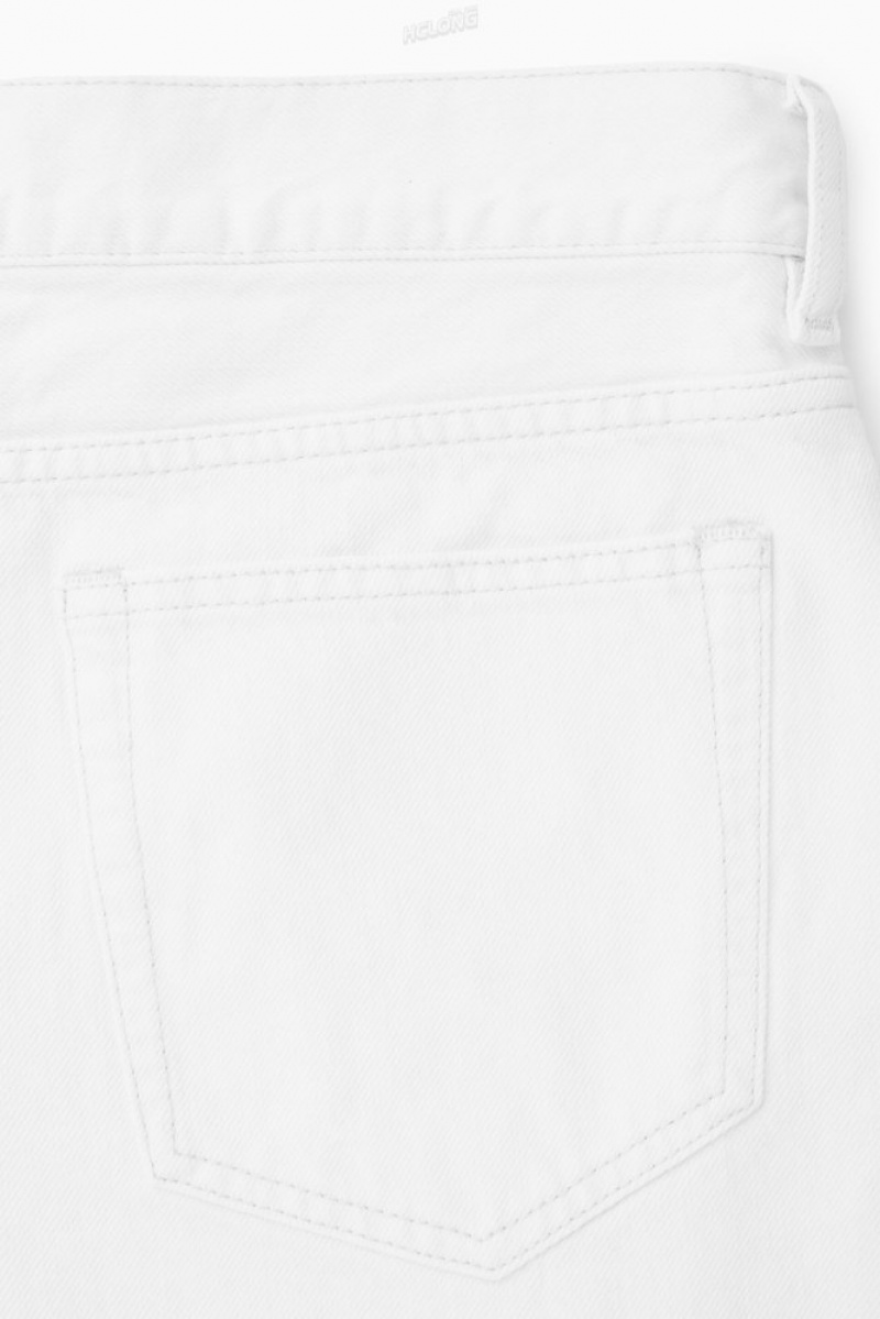 COS Skim Jeans - Straight/Cropped Men's Trousers Cream | PH30-T5ER