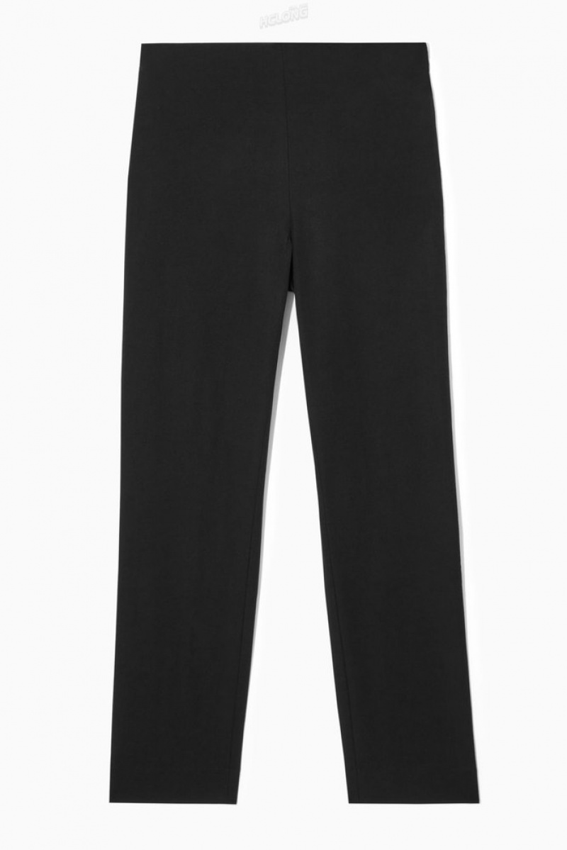 COS Slim-Fit Tailored Pants Women's Pants Black | YN44-H6DB