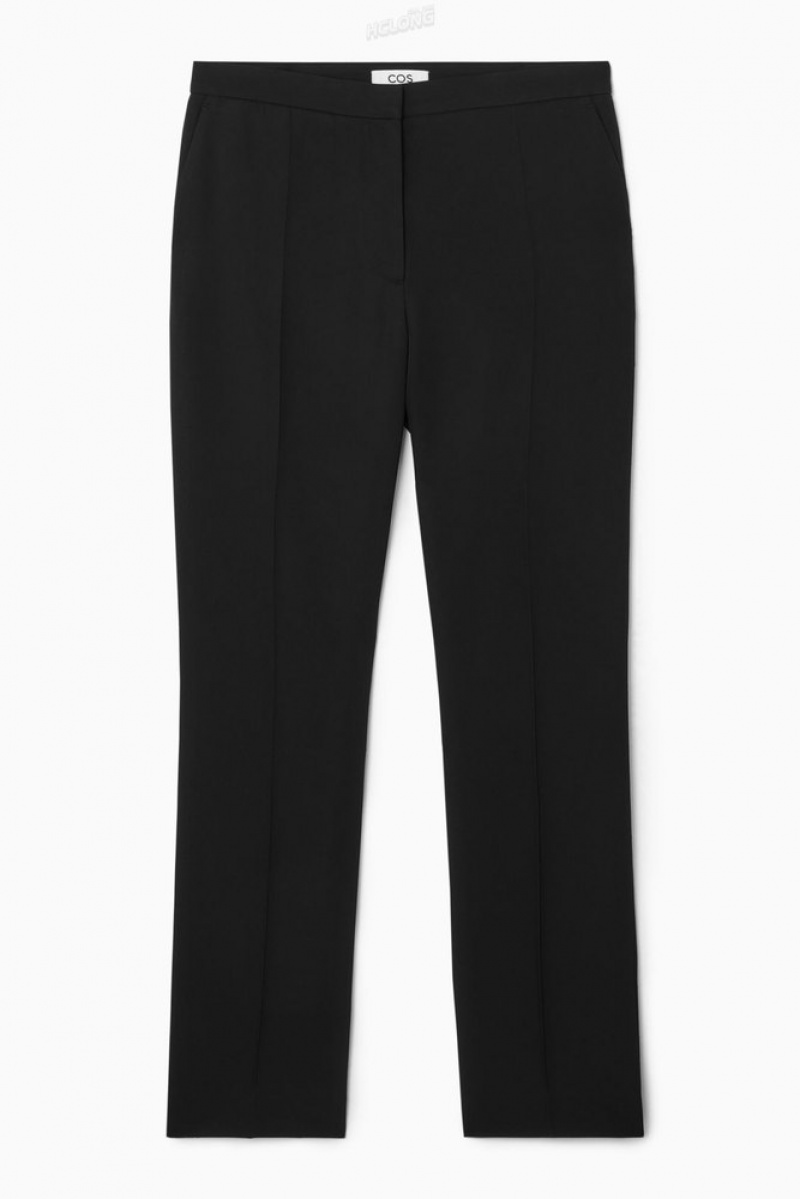 COS Slim Tailored Pants Women's Pants Black | EU87-O9BR