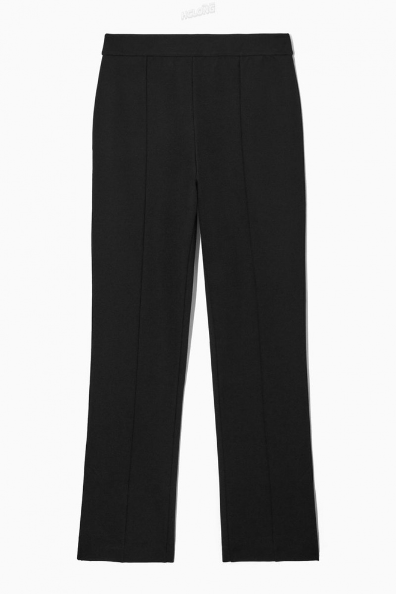 COS Slit-Cuff Skinny Pants Women's Pants Black | MF99-P5ZE