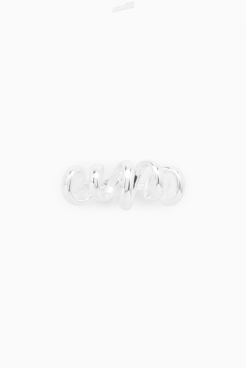 COS Spiral Ring Women's Jewelry & Jewellery Silver | CX98-Q7DT