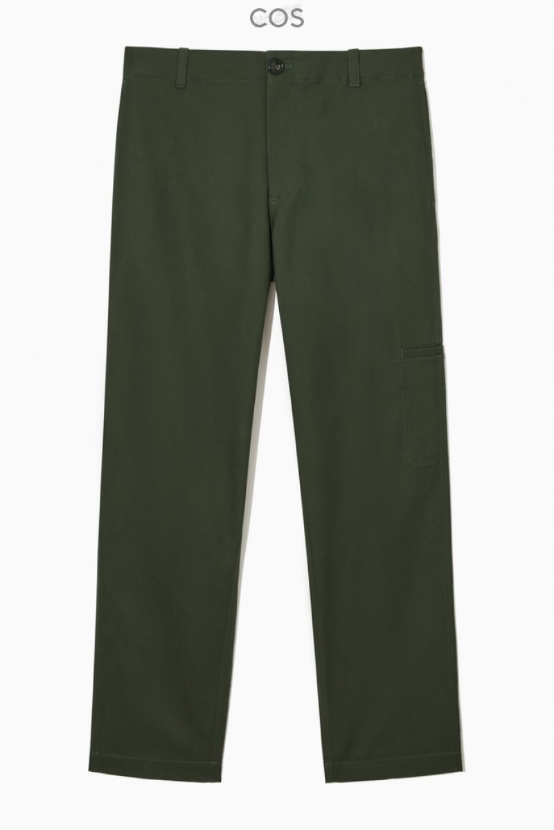 COS Straight-Leg Utility Trousers Men's Pants Stone | UA48-Y3FK