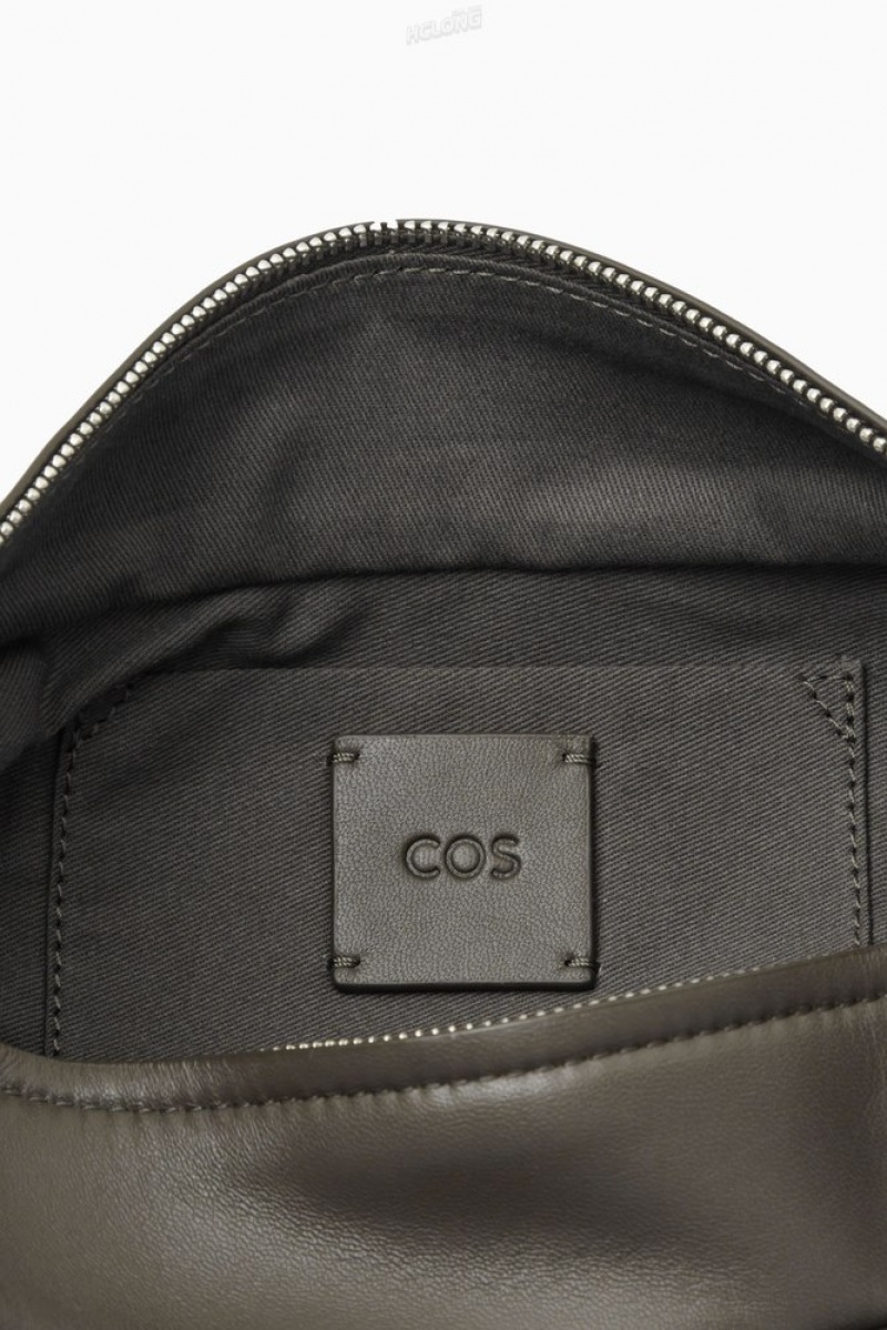 COS Swing Crossbody - Leather Women's Bags Black | JG34-N0BR