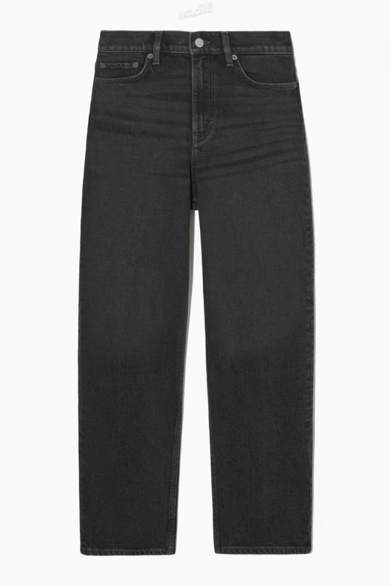 COS Symmetry Jeans - Straight Women's Trousers Medium Blue | TY59-D1LM