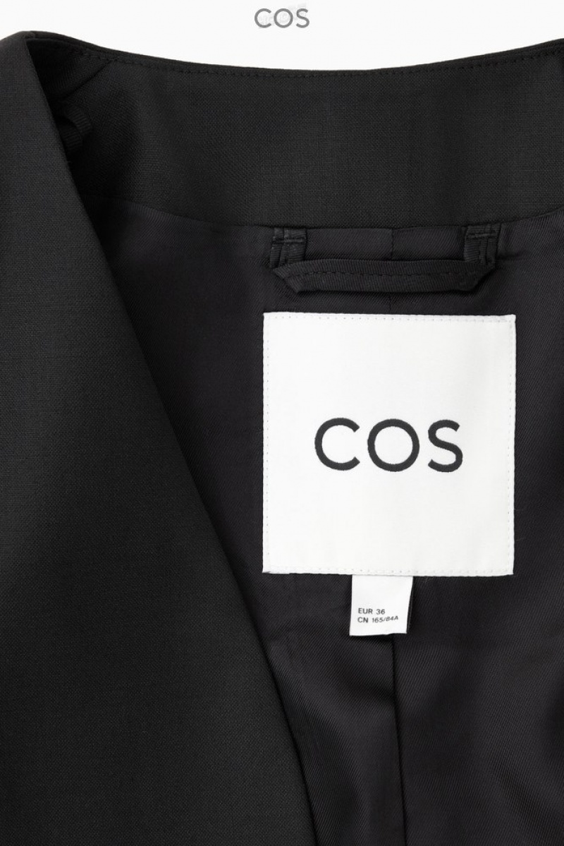 COS Tailored Cropped Bolero Jacket Women's Coats & Jackets Black | JN47-R6HJ