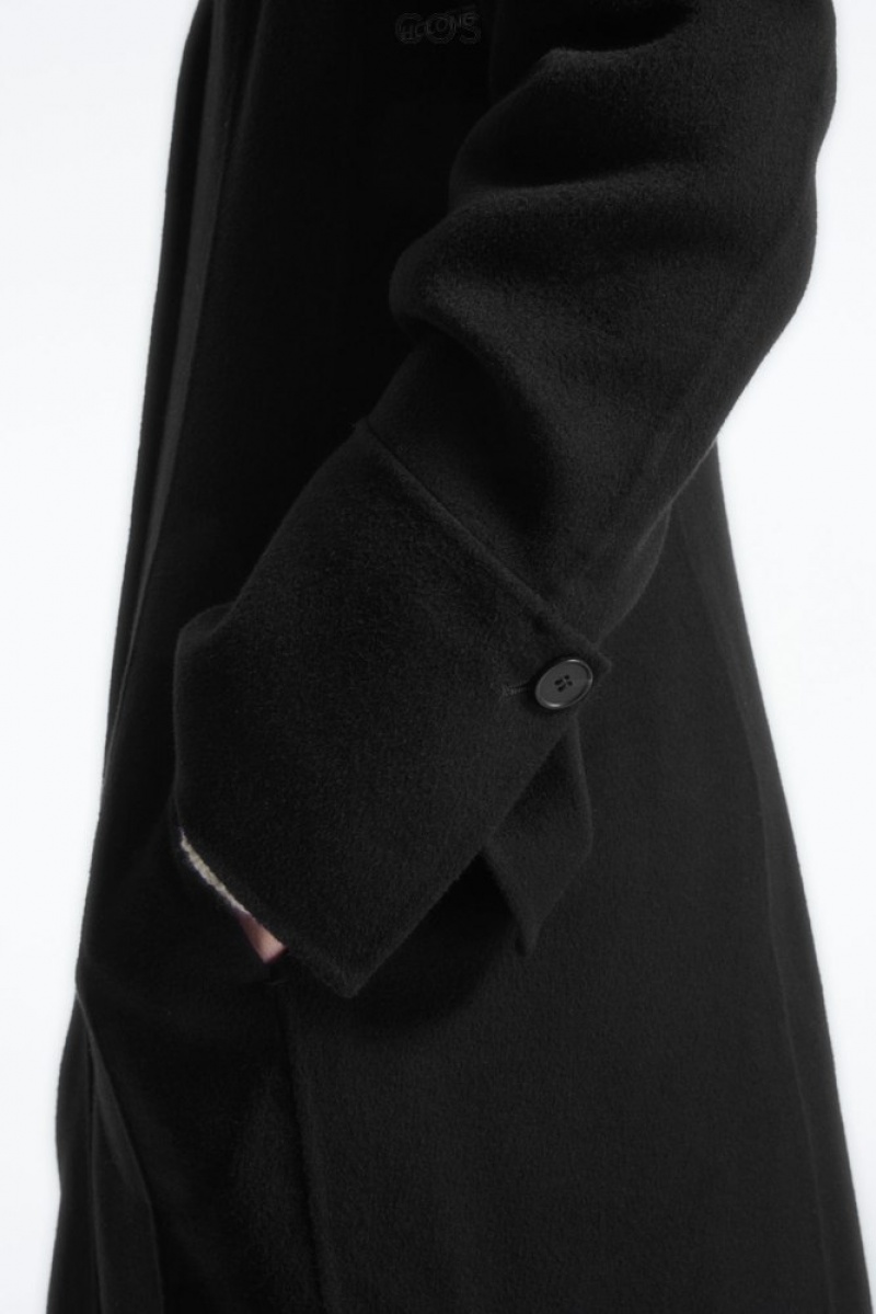 COS Tailored Double-Faced Wool Coat Women's Coats & Jackets Black | NI66-H5LI