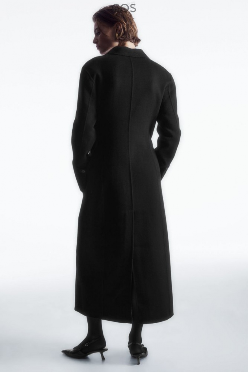 COS Tailored Double-Faced Wool Coat Women's Coats & Jackets Black | NI66-H5LI