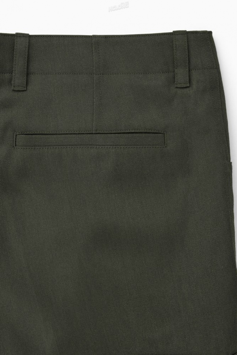 COS Tapered Cargo Trousers Men's Pants Navy | WM40-A2IX