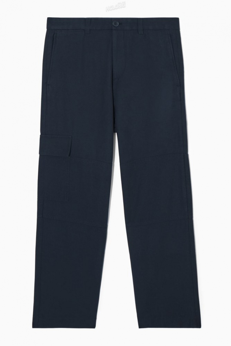 COS Tapered Utility Trousers Men's Trousers Stone | SY35-X3XI