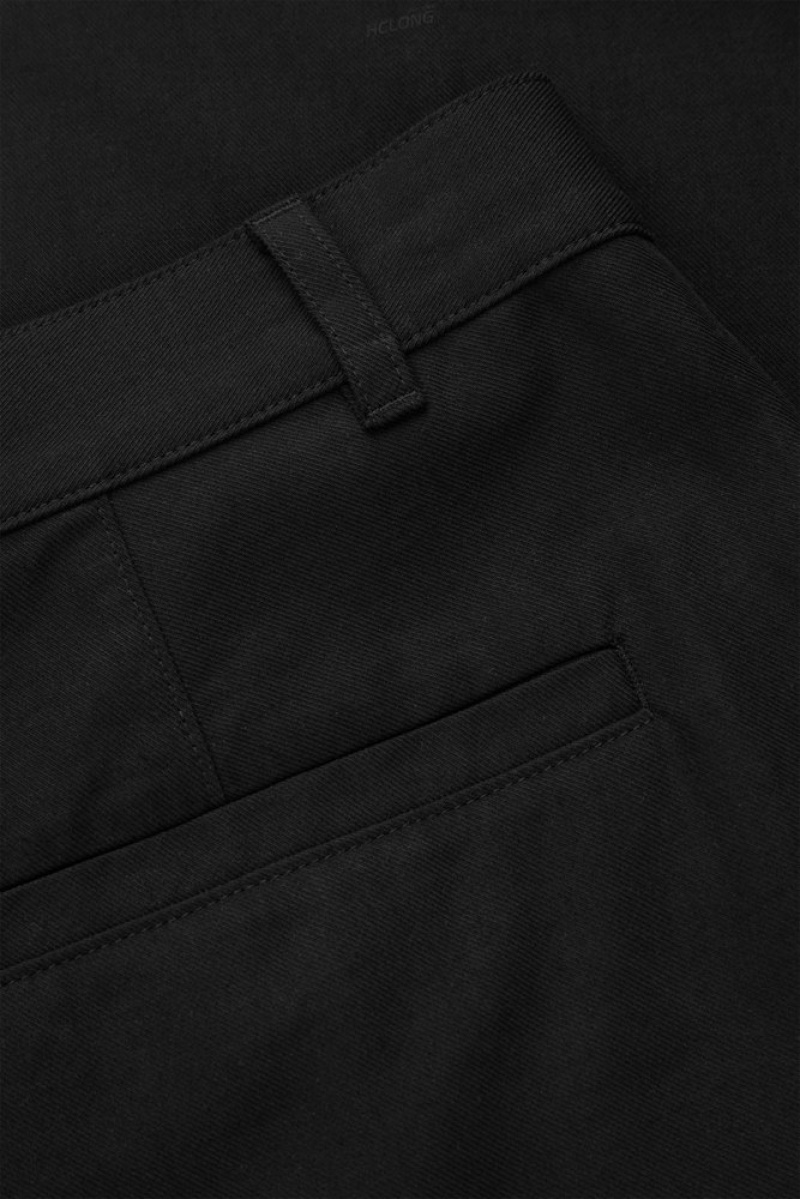 COS Tapered Wool Chinos Men's Pants Black | DH89-T8TH