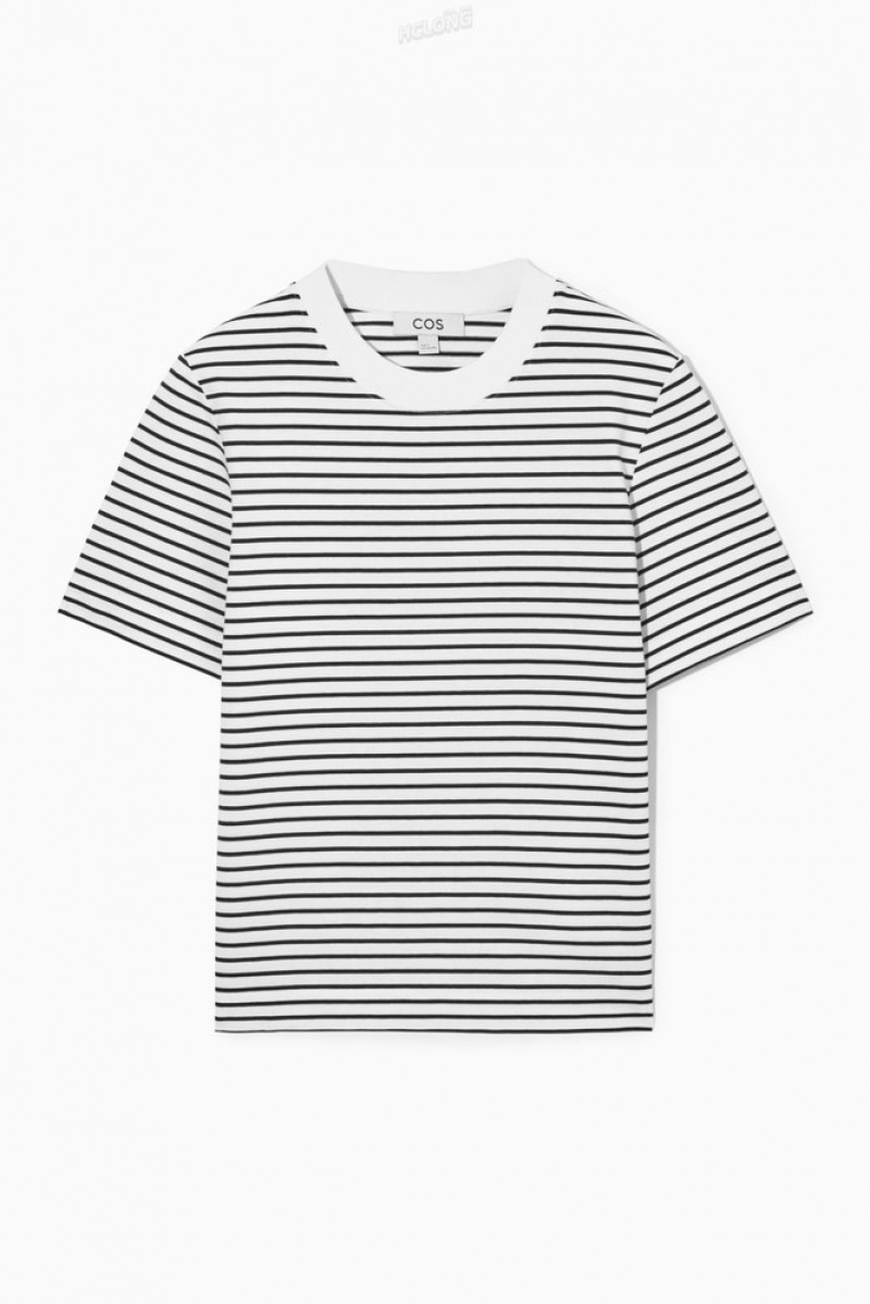 COS The Clean Cut T-Shirt Women's T-shirts White | NP92-T9CX