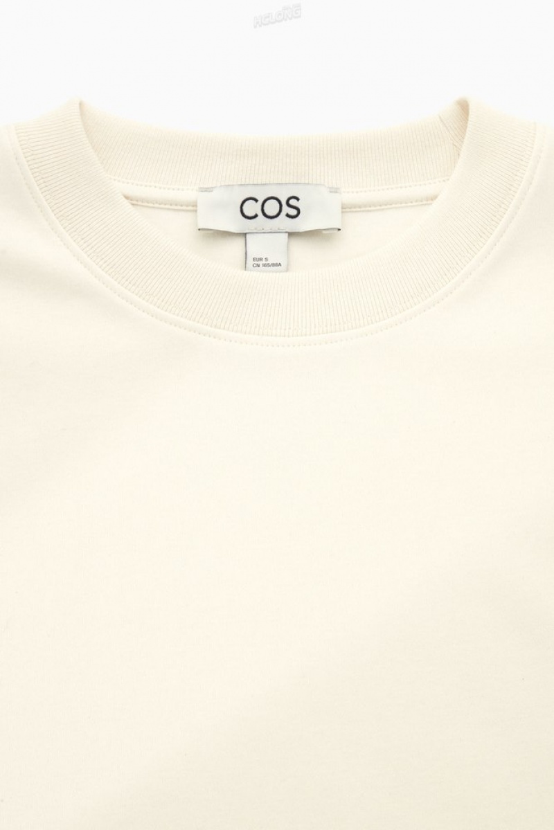 COS The Clean Cut T-Shirt Women's T-shirts White | SP66-O6ID