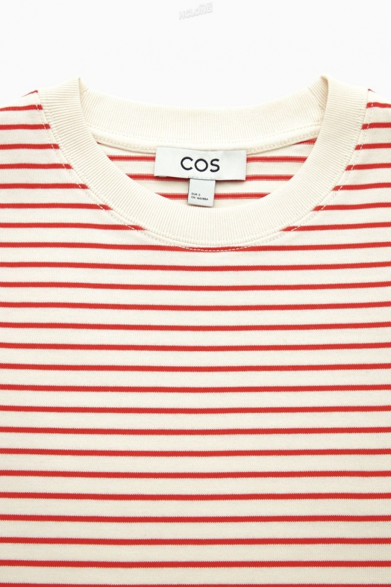 COS The Clean Cut T-Shirt Women's T-shirts White | QD80-C2RE