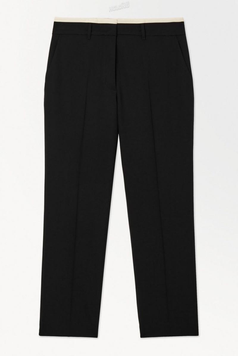 COS The Deconstructed Pants Women's Pants Black | VB28-O9MX