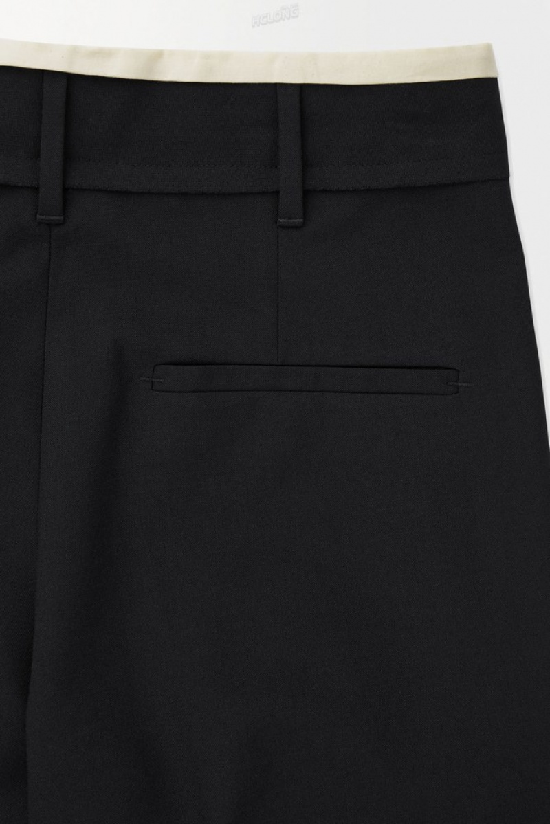 COS The Deconstructed Pants Women's Pants Black | VB28-O9MX