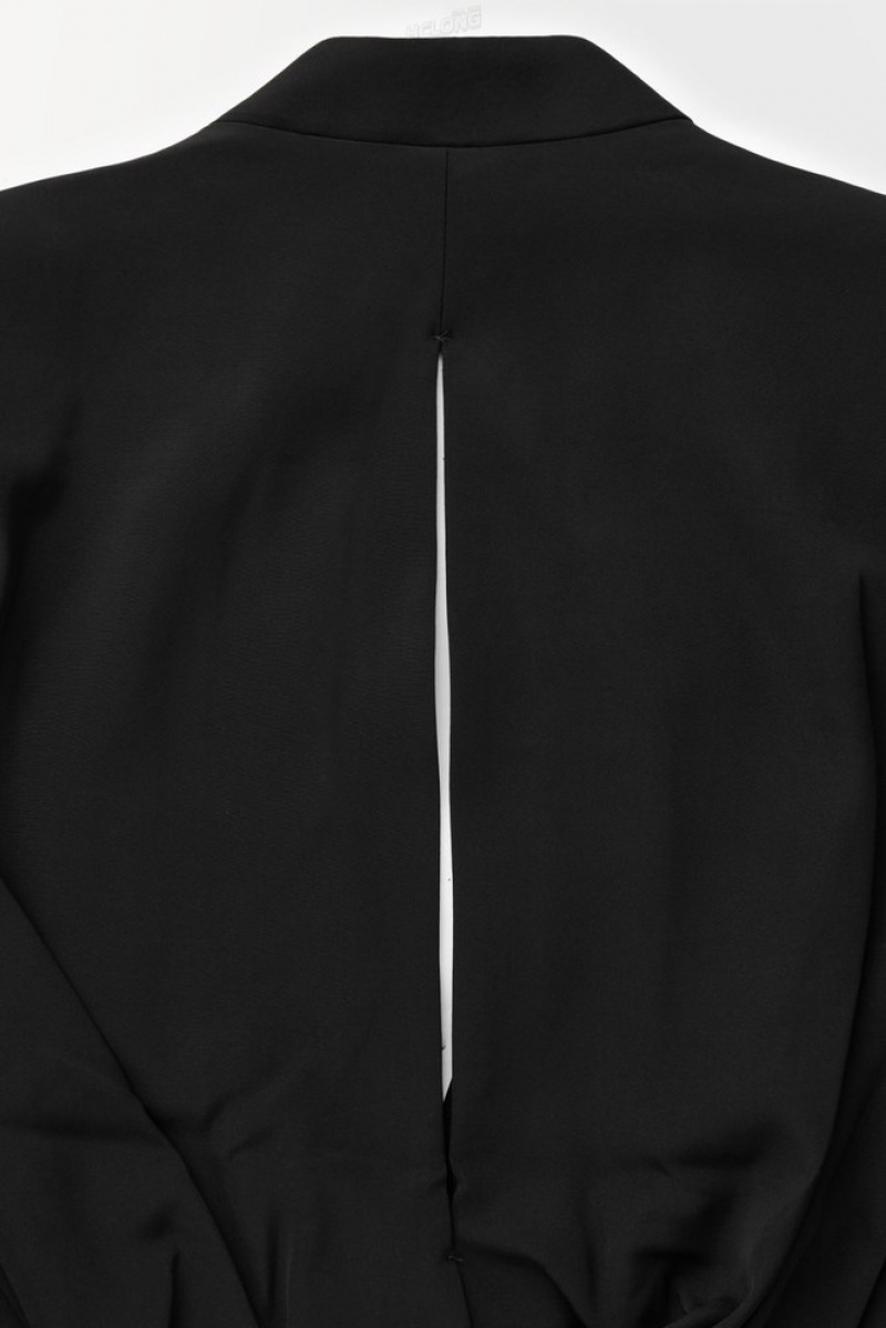 COS The Draped-Waist Blazer Women's Blazers & Tailoring Black | NT94-X4BE