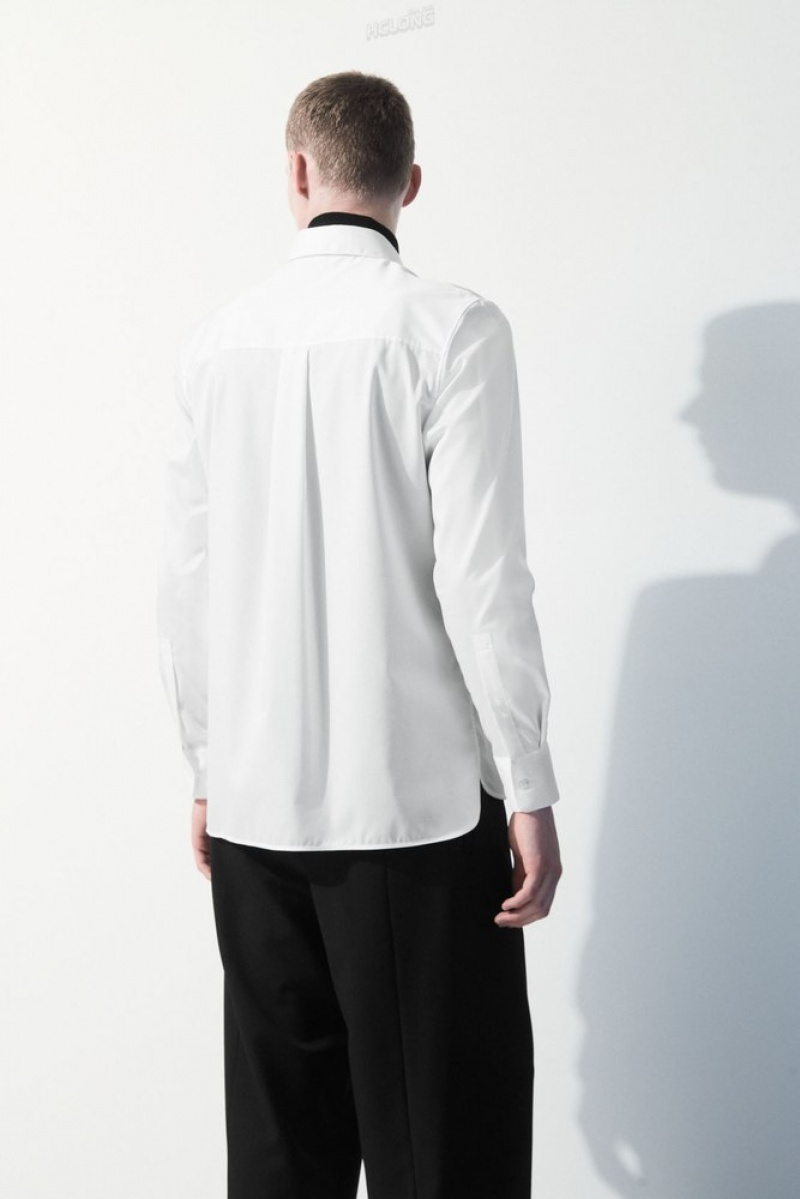 COS The Essential Tailored Shirt Men's Shirts White | HH15-F9CO