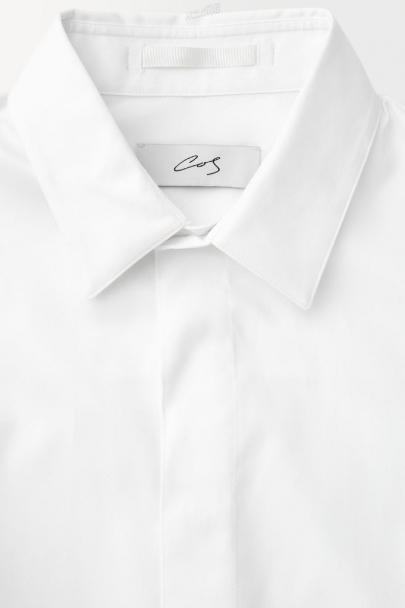 COS The Essential Tailored Shirt Men's Shirts White | HH15-F9CO