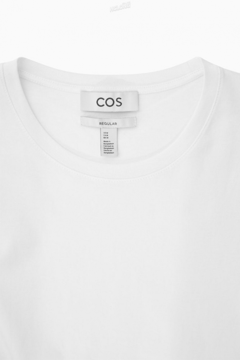 COS The Extra Fine T-Shirt Men's T-shirts Black | RI00-S7BQ