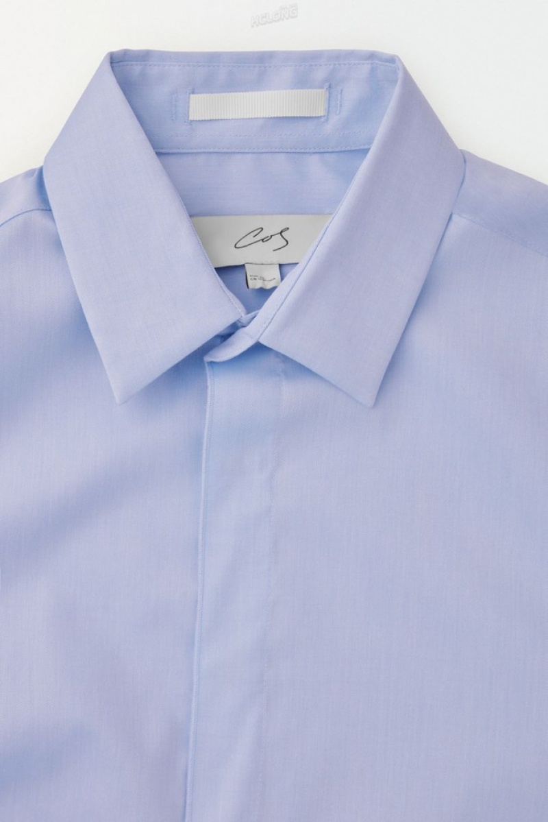 COS The Minimal Tailored Shirt Men's Shirts White | MR36-F3QN