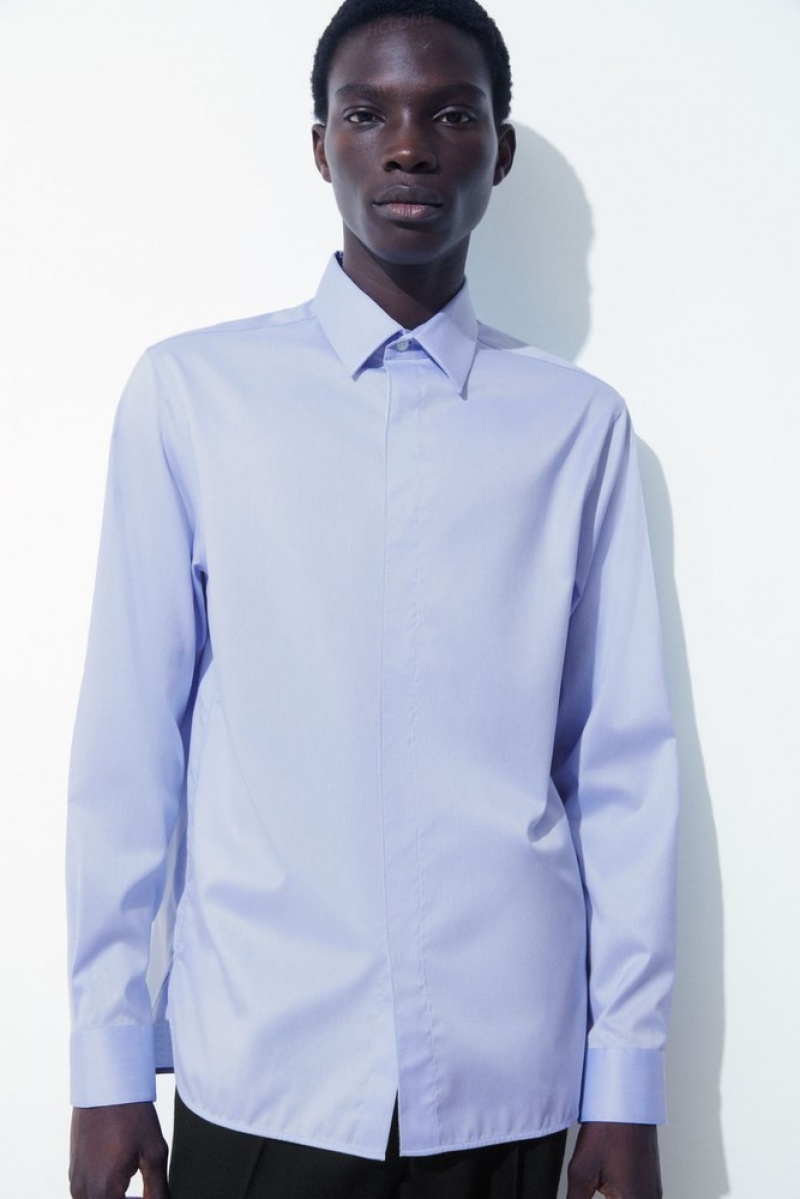 COS The Minimal Tailored Shirt Men's Shirts White | MR36-F3QN