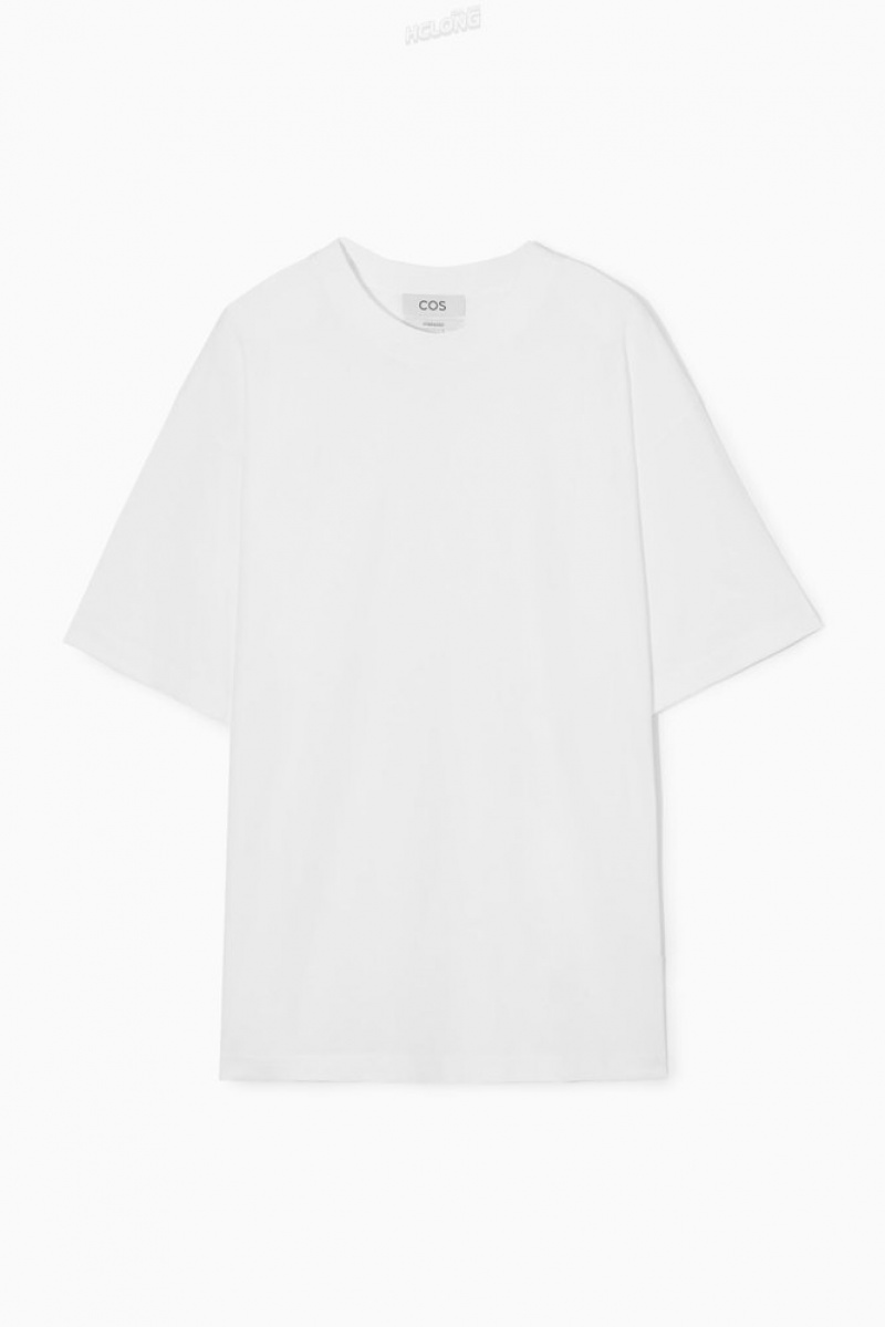 COS The Super Slouch T-Shirt Men's T-shirts White | FB28-Q1WE