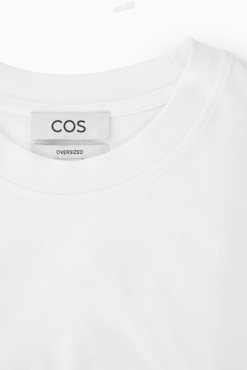 COS The Super Slouch T-Shirt Men's T-shirts White | FB28-Q1WE