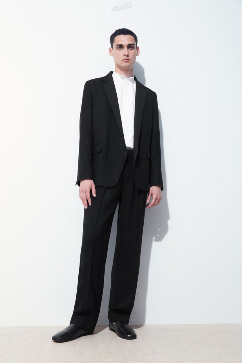 COS The Tuxedo Jacket Men's Blazers Black | YH76-C4RH