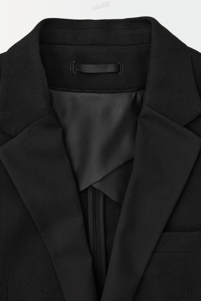 COS The Tuxedo Jacket Men's Blazers Black | YH76-C4RH