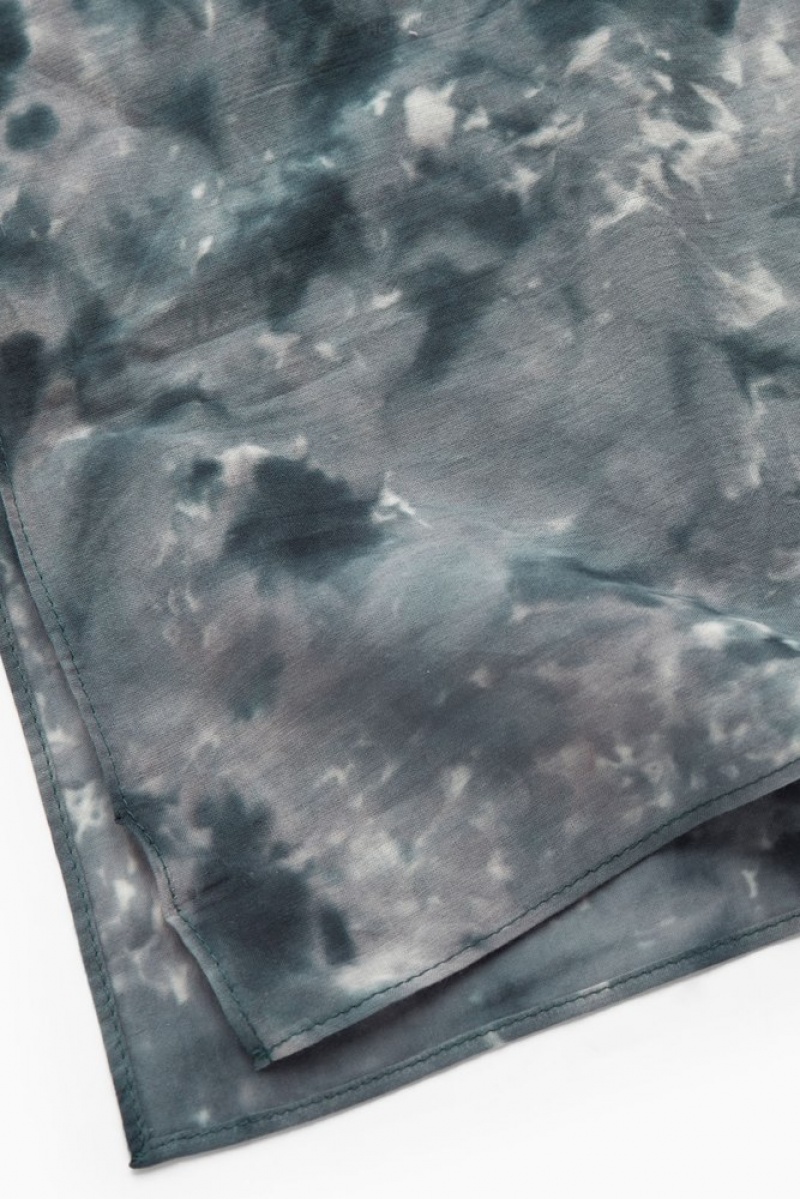 COS Tie-Dye Print Neck Scarf Men's Scarves Gray / Printed | SA89-U9ZA