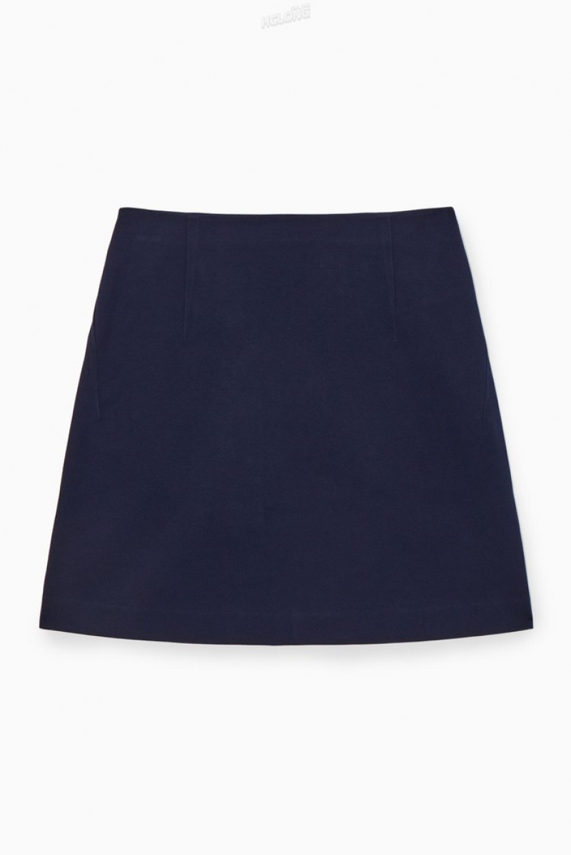 COS Twill Mini Skirt Women's Skirts Black | JZ27-F0UI